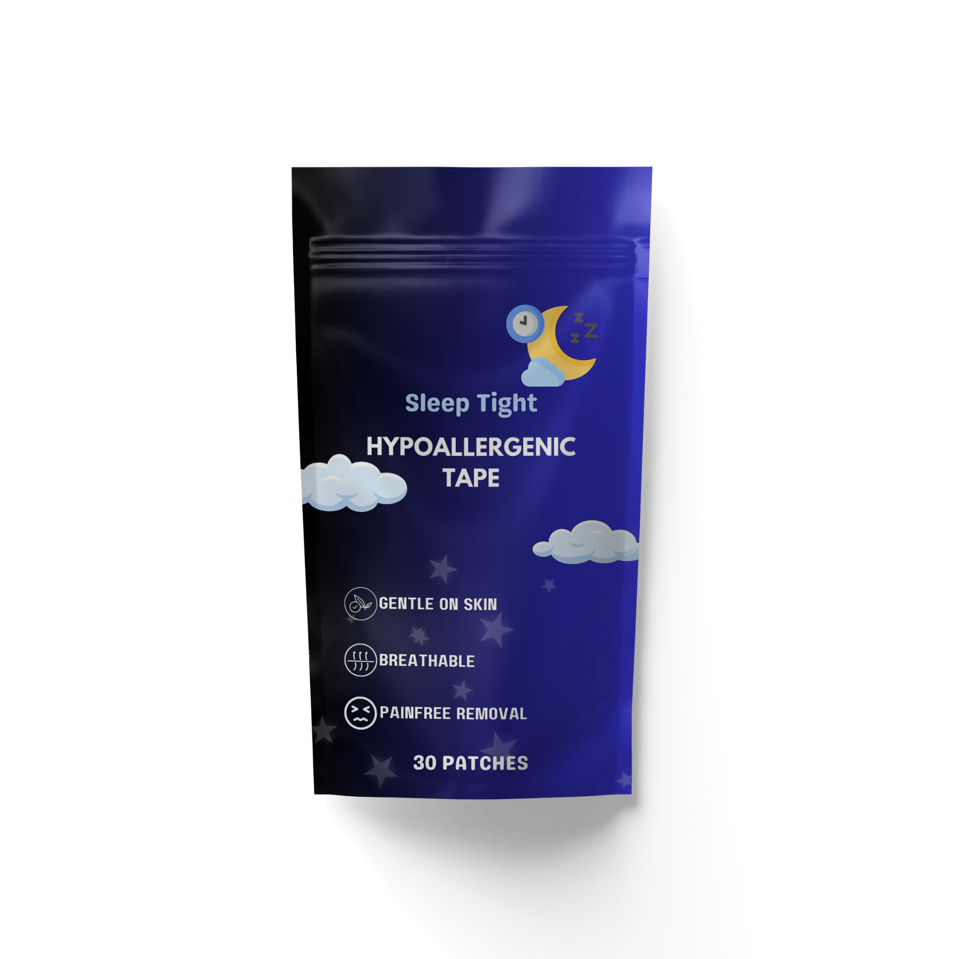 Sleep Tight hypoallergenic mouth tape, 30 patch pouch